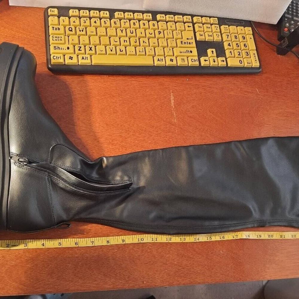 New ! Open Edit Over Knee High Boot Platform Heel… - image 4